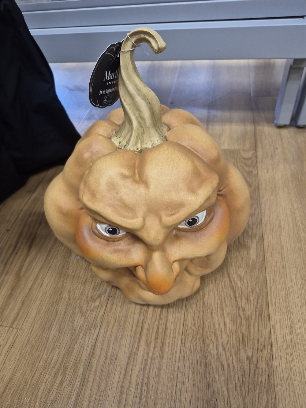Martha Stewart " My Name Is Percy" Ugly Pumpkin Face Figurine "VIRAL"